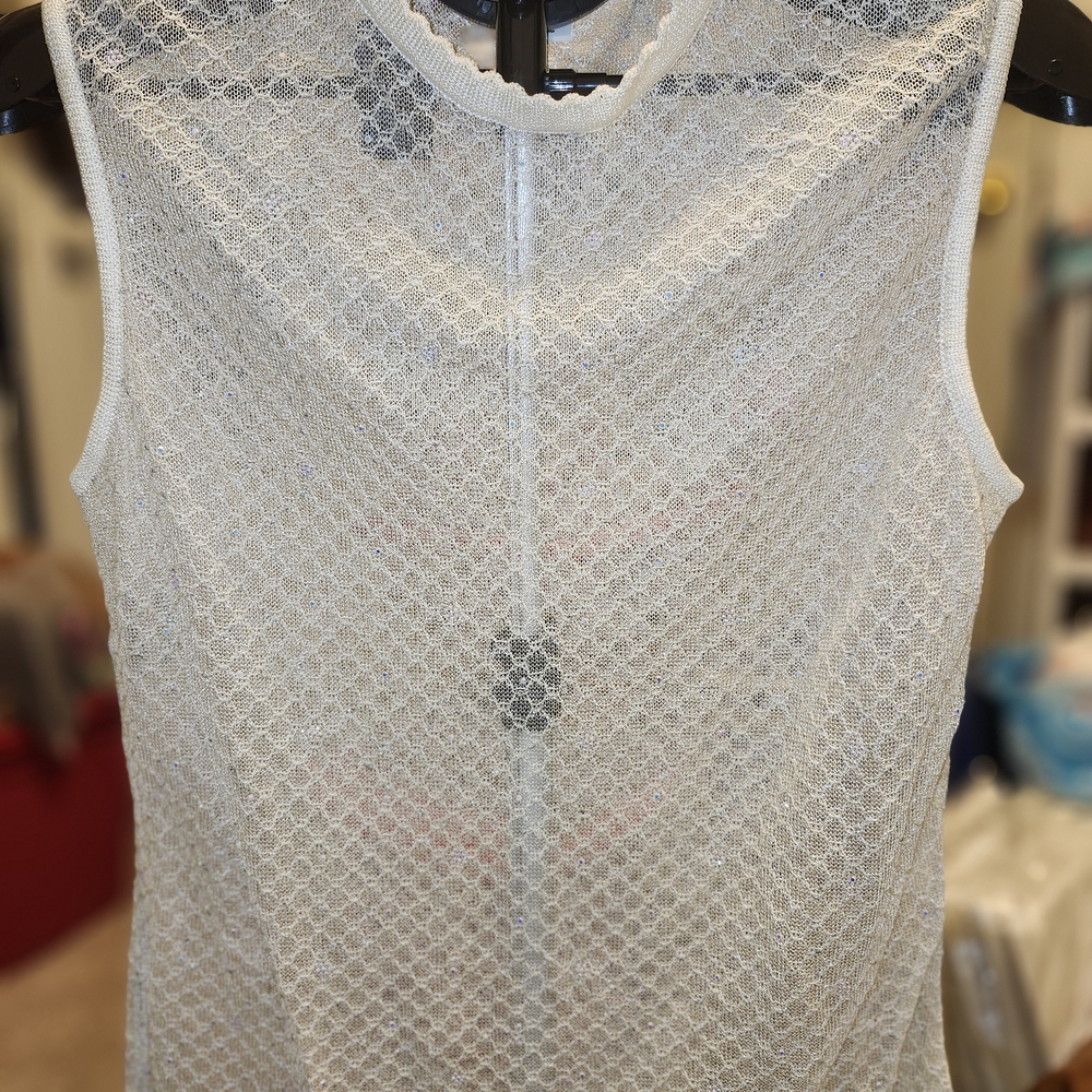 ST. John Vintage Sleeveless White Lace Top